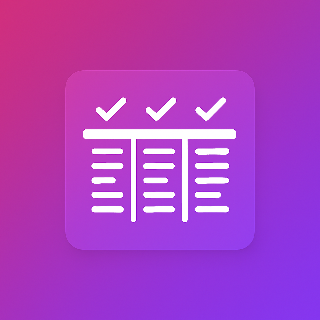 Instant Comparison Table Builder